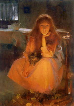 Arthur Hacker (1858 - 1919) fire-fancies