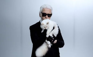 Karl Lagerfeld with Choupette
