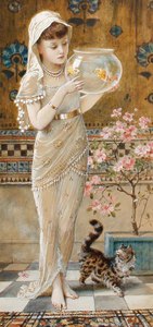 William Stephen Coleman (1829 - 1904) English painter / the goldfish bowl