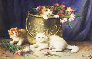 Leon Charles Huber (1858- 1928) French painter