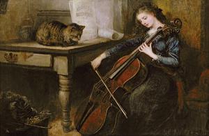 John Alfred Vintner (1828 - 1905) English painter / Beethovens Andante
