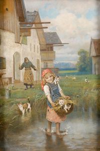 Rudolf Hirth du Frénes (1846 - 1916) die Katzenmama