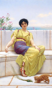 John William Godward (1861 - 1922) the idleness