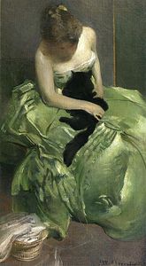John White Alexander (1856 - 1915) the green dress
