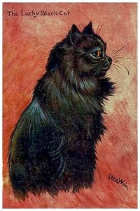 Louis Wain (1860 - 1939) the lucky black cat